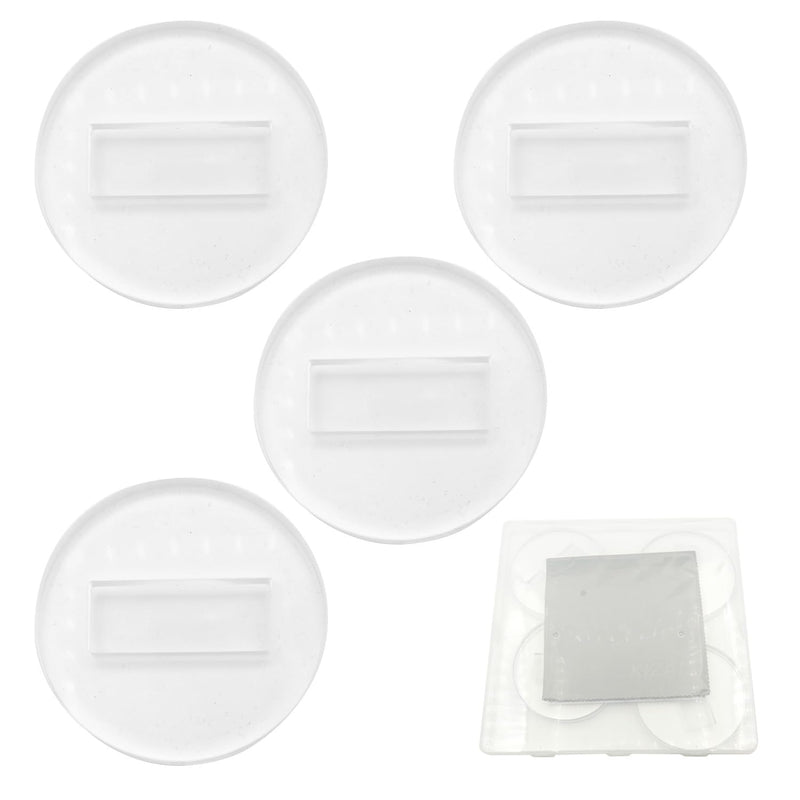 4" Clear Piano Caster Cups (with Dust Cloth) – Fits Grand Piano and Baby Grand Piano. These Piano Leg Floor Protectors are Suitable for Both Hardwood Floors and Carpets. Set of 4. (4)