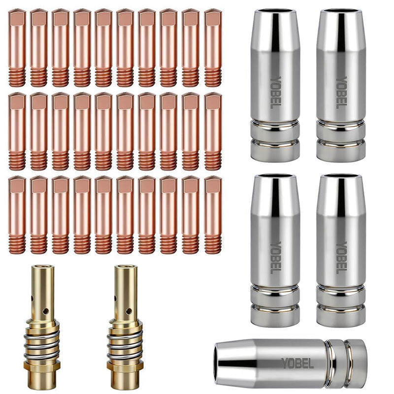 YOBEL MB15 MIG Consumables Kit, 37PCS Tips & Nozzles for 15AK MIG200 Torch