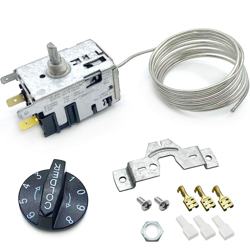 800366 Temperature Controler Kit Compatible with True Refrigerator, Refrigerator Thermostat with 76in Coil Sensing, Replaces 077B6806 077B7172 988282