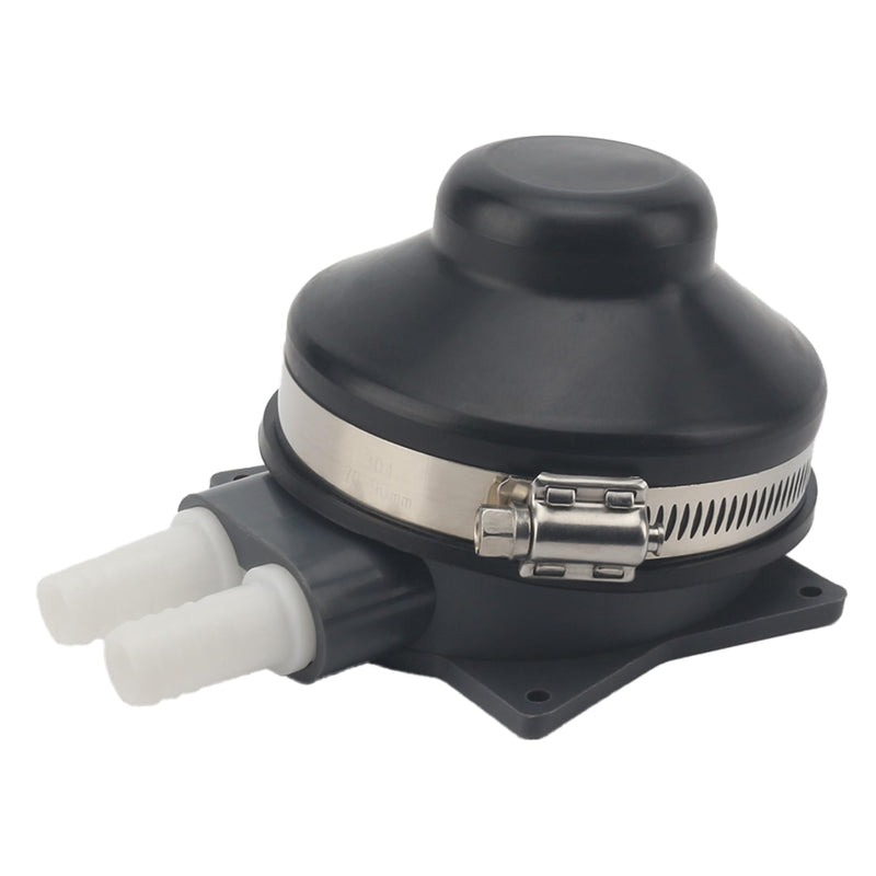 1/2" Marine Foot Operated Water Pump for Boat Sink Galley RV 2.2 GPM | Includes Hose Barbs Mounting Hardware Fits 0.5 Inch Flexible Hose for Boat RV Sink Water Systems Black