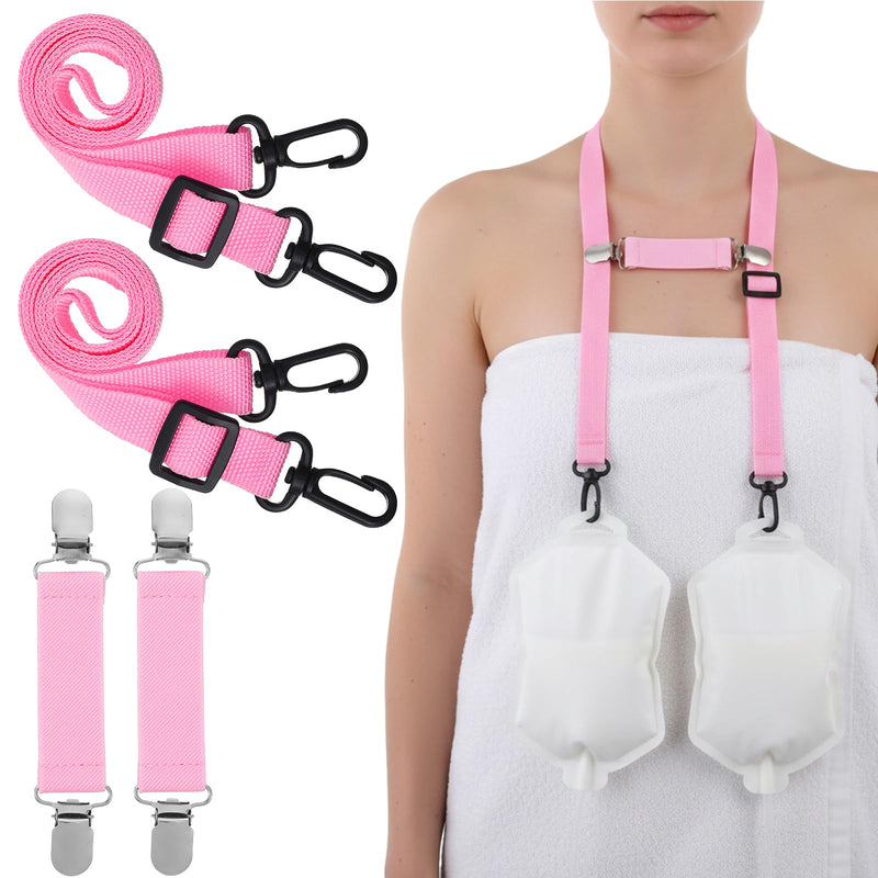 ElevateTech Shower Lanyard for Mastectomy Drain Holder, 4 Pcs Adjustable Surgical Drain Holder After Tummy Tuck, Breast Surgery, Abdominal Debridement JP Drainage Bulbs Mastectomy Recovery Supplies