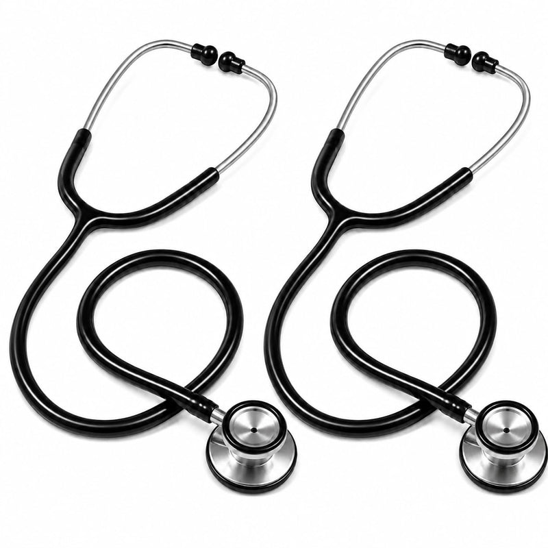 ULTECHNOVO 2-Pack Stethoscope Tubing Replacement Parts: 60cm Black Y-Shaped Flexible Tube for Nursing School Supplies - Latex Free Premium PVC Stethoscope Accessories Fit for Doctors and Students