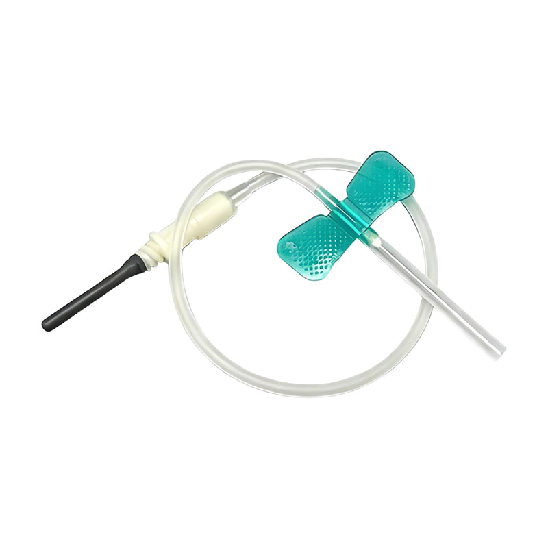 50 Pack 21G Butterfly Blood Collection Needles for Veterinary Use | Individually wrapped 21G butterfly needles for veterinary blood sample collection with large dogs and livestock.