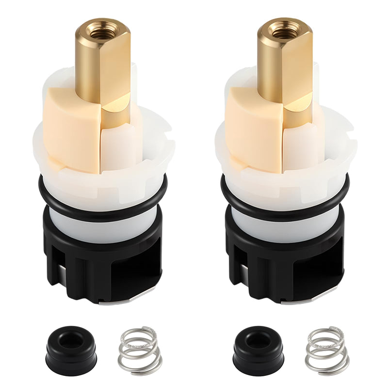 2 Pack RP25513 Faucet Stem Replacement, Compatible with Delta Two Handle Faucet and RP24096 Faucet Cartridge Repair Kit, with RP24097 Turn Stop 1/4 and 2 × RP4993 Seat and Spring (2)