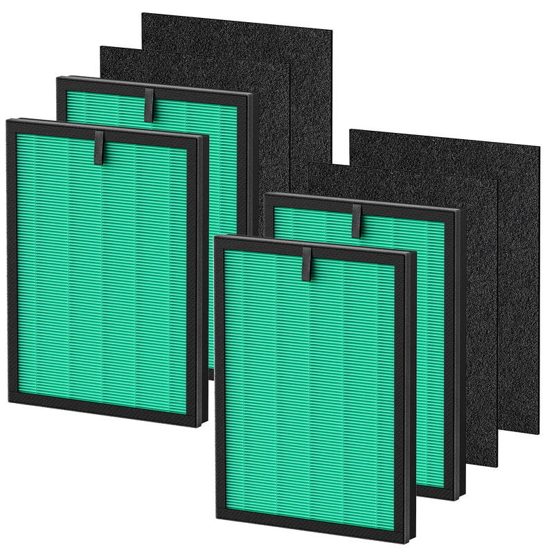 4+4 Pack DH-JHD08 Air Filter Replacement For VOOPNU DH-JHD08 Air Purifier