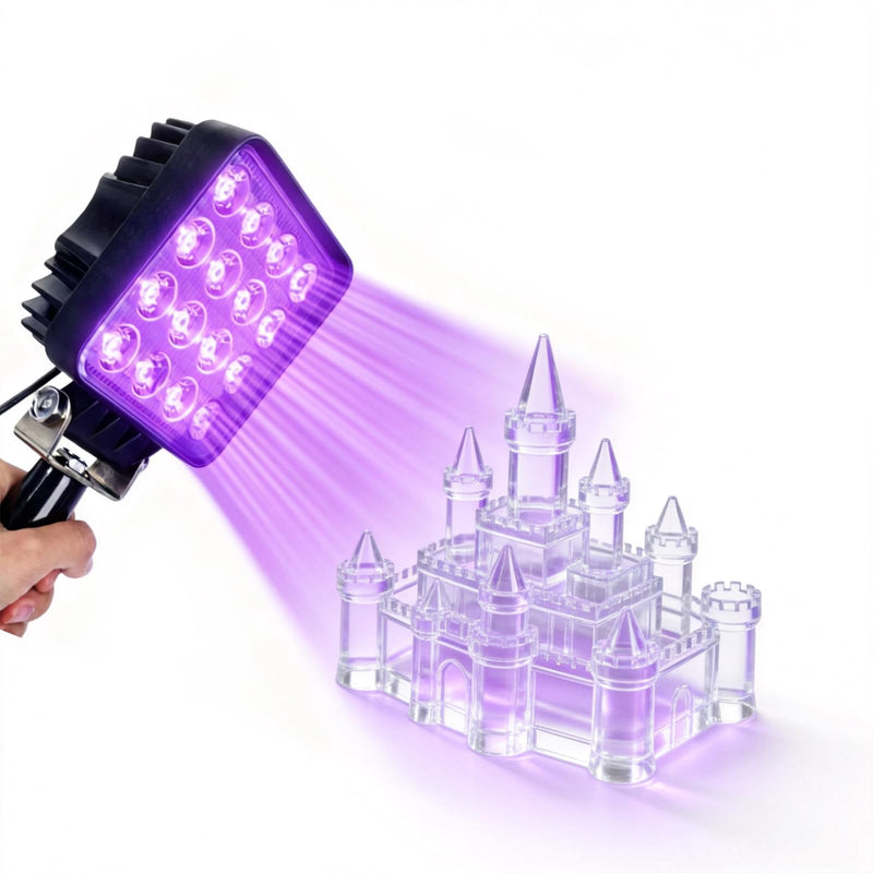 Handheld 300W UV Curing lamp Handle UV lamp, Glue Plate lamp Flaw Detection lamp for Curing Photosensitive Resin lamp 365nm/395nm/405nm UV Light for Curing(32W 365nm) 32W 365nm