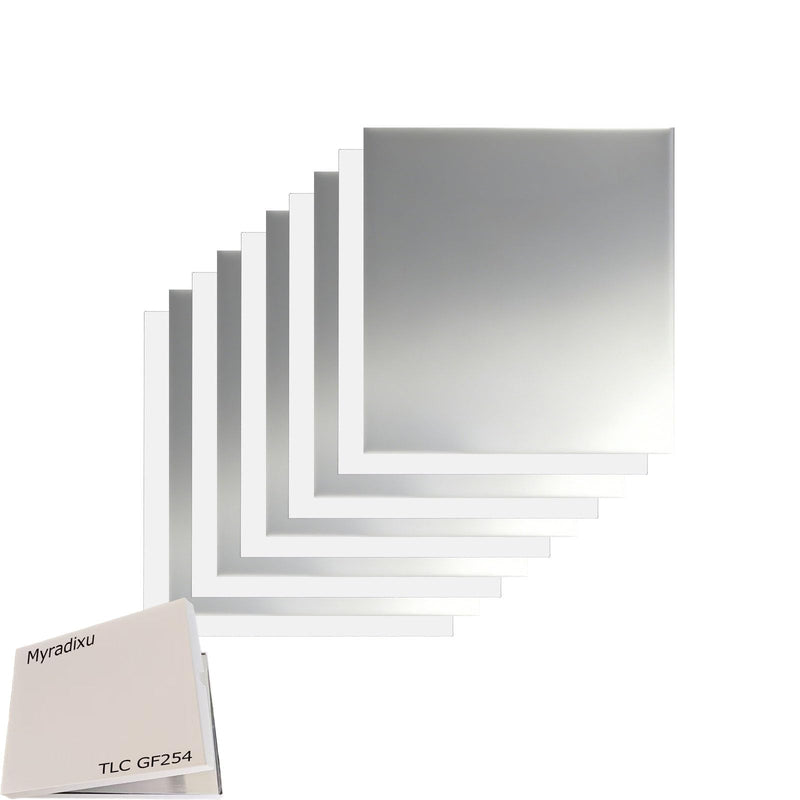 TLC Plates, Aluminum Backed Silica Gel 60 F254 with UV254 Indicator for Thin Layer Chromatography, 20 x 20 cm (10 Plates), Lab & Educational Use (Upgraded Version) Upgraded 20x20 cm