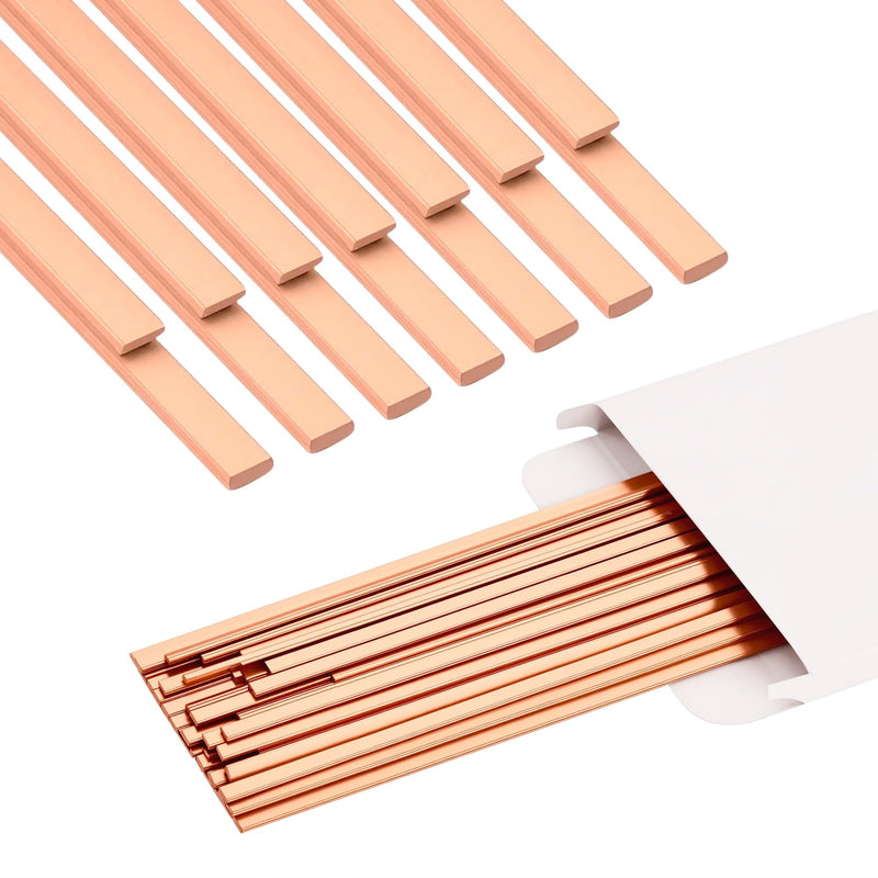 15% Silver Brazing Rods – 40 Sticks Flat Phos Copper Welding Rods for HVAC, Air Conditioner, Refrigerator – AWS BCuP-5 Silver Solder Brazing Alloy