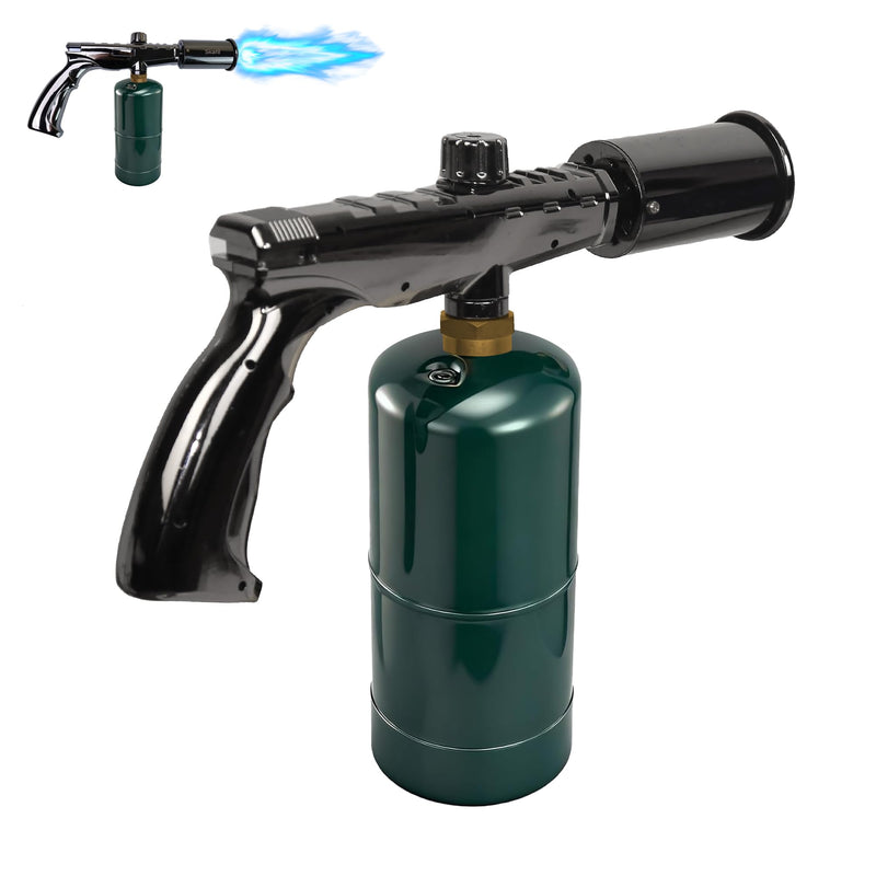 Propane Torch Flame Thrower Gun with Adjustable Heat & Lock-On Flame - 3272°F High Heat Blow Torch Lighter for Welding, Metalwork, BBQ, Cooking & Outdoor Use (Tank Not Included)