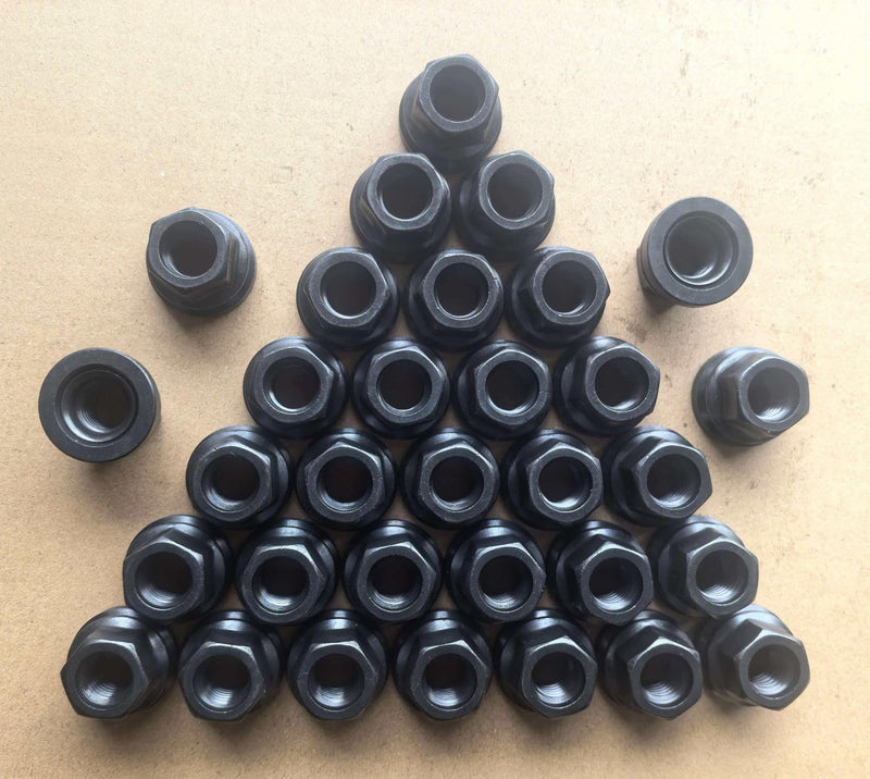 M14*1.5 Factory Style Open-end Flange Flat Lug Nuts 611-246 Replacement for 2003-2016 Ford F-250 F-350 F-450 F-550 F53 Super Duty (32PCS/Set) 32