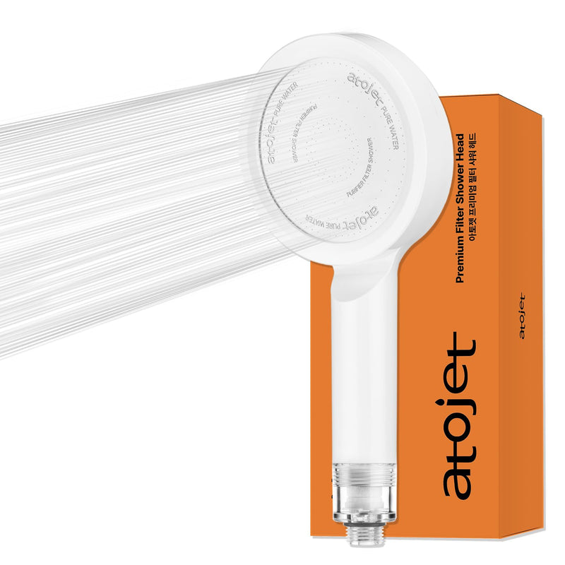Premium Filtered Showerhead Crafted With Korea’s Luxury Beauty Culture – Pure Carbon Filters for Softer Skin & Smoother Hair | Carbon Composite Filter | Single Showerhead (JNE300W-SNG-1) White