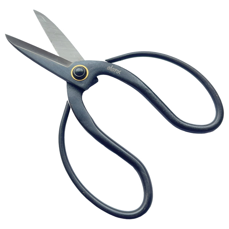 8 Inch Full-Steel Forged Precision Long Ohkubo Garden Shears – Ultra-Sharp Bypass Pruner for Delicate Shoots & Leaves