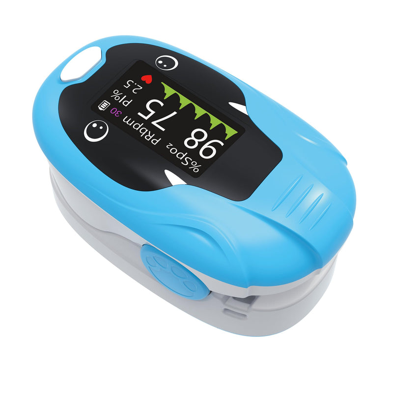 Pulse Oximeter for Kids, Pediatric Oxygen Monitor Fingertip(2+), Alarm and Brightness Ajustable