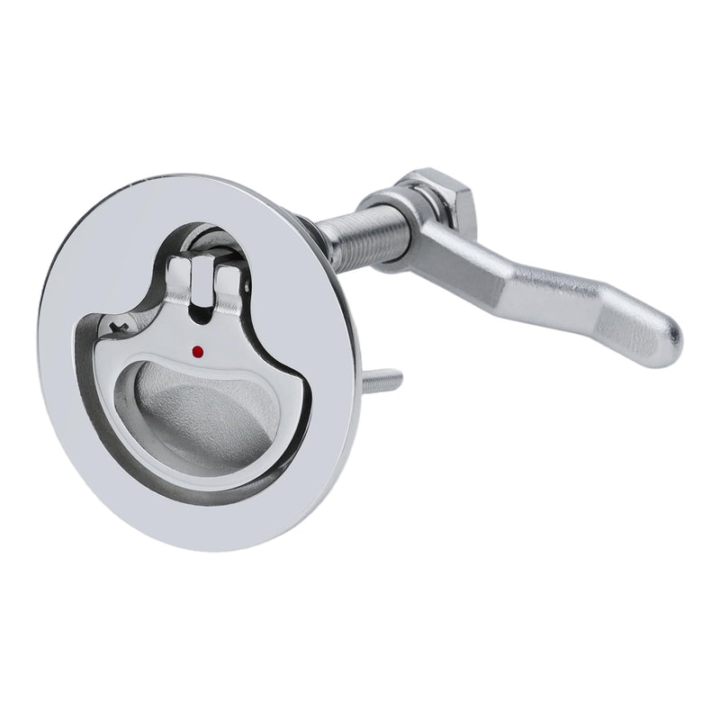 SHENGHUISS Boat Cam Latch,Flush Pull Handle,316 Stainless Steel Boat Hatch Latch with Back Plate for Yachts, Ships,RVs 1 pack