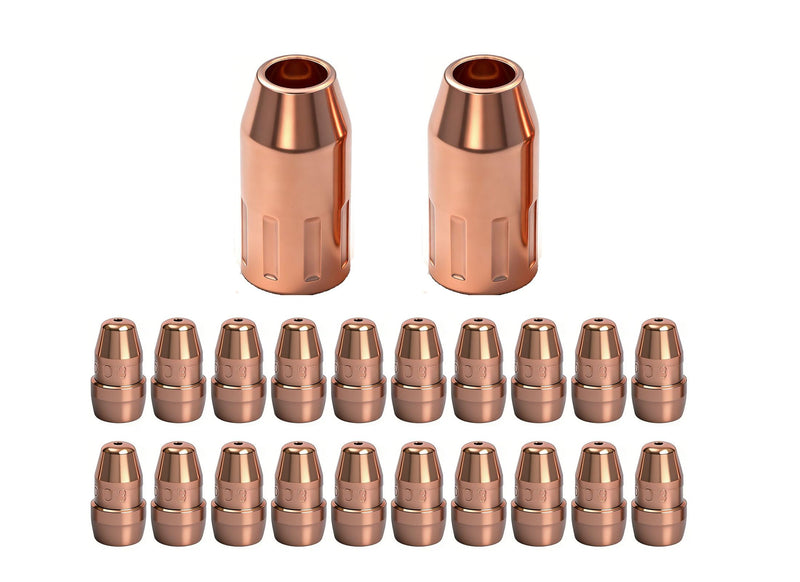 22PK MIG Welding 10Pcs VTS30+ 10Pcs VTS35 Gas Tips 2Pcs VNS50F nozzle Compatible with Velocity Light Duty and Tweco Fusion 140 180 220 250 MIG Welding 22PK VNS50F parts