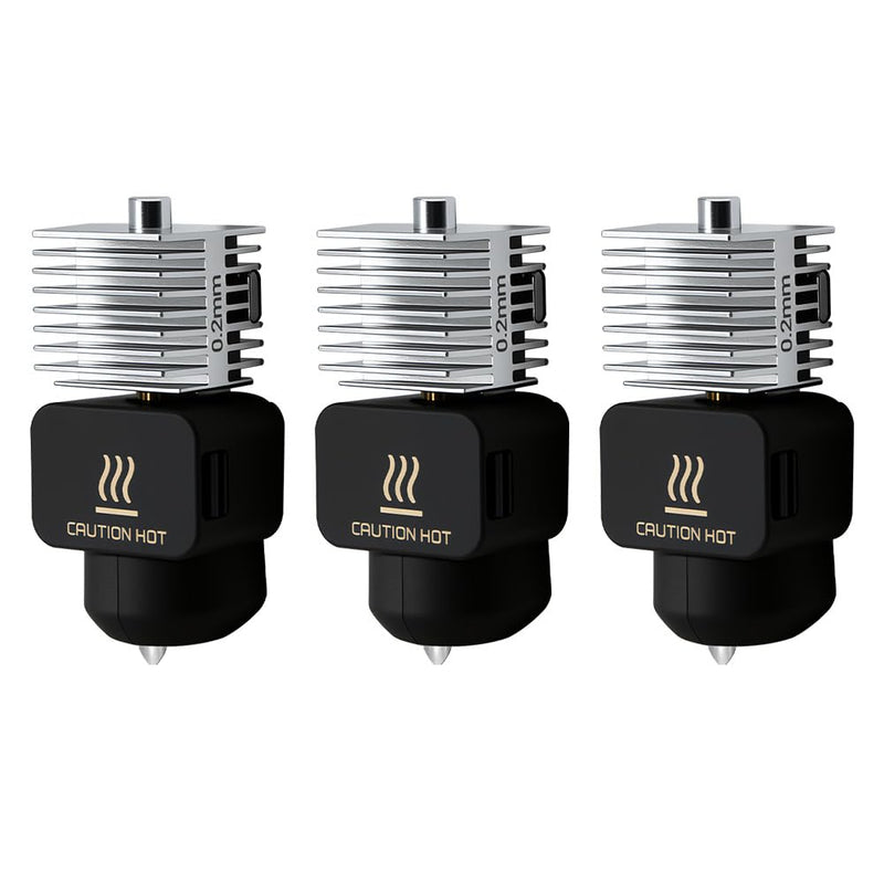 3 Pack A1 Mini/A1 Hotend Print Head Hot End Kit 0.2mm Extruder Upgrade High Temperature 0.2mm Hardened Steel Nozzle Replacement with Silicone Cover Sock for Lab A1/A1 Mini 3D Printer 0.2 mm
