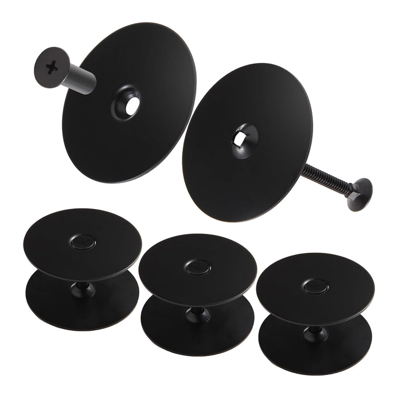 Door Hole Cover Plate 3 Pack, Matte Black Deadbolt and Door Knob Hole Cover with Screws, Metal Door Lock Cover Plate for Interior and Exterior Doors, Fits Standard Door Holes