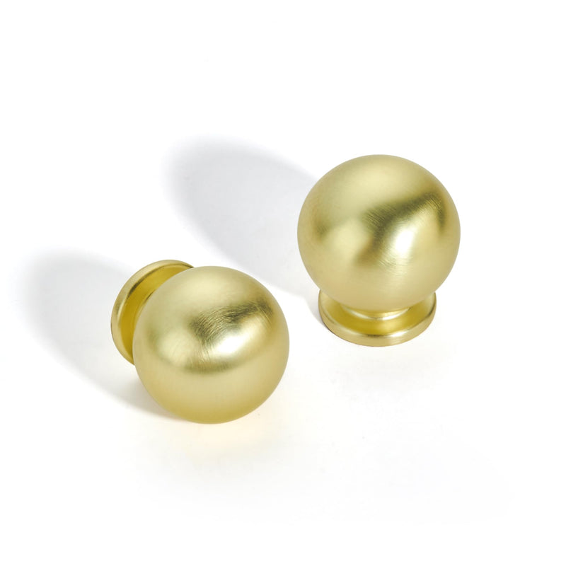 TUNNY 10 Pack Kitchen Cabinet Konbs-Single Hole Brushed Gold Furniture Hardware Handles Drawer pulls for Kitchen Cabinets Bedroom Cabinet Pulls Knob-10Pcs