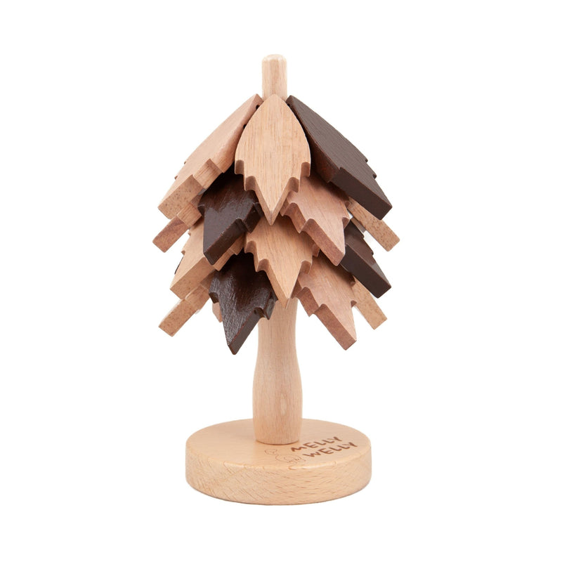 Expandable Wooden Tree Trivet Set – Modular Leaf Design, Non-Slip Silicone Base, Heat Resistant Pot Stand, Decorative Kitchen and Table Protection. Gift for mom