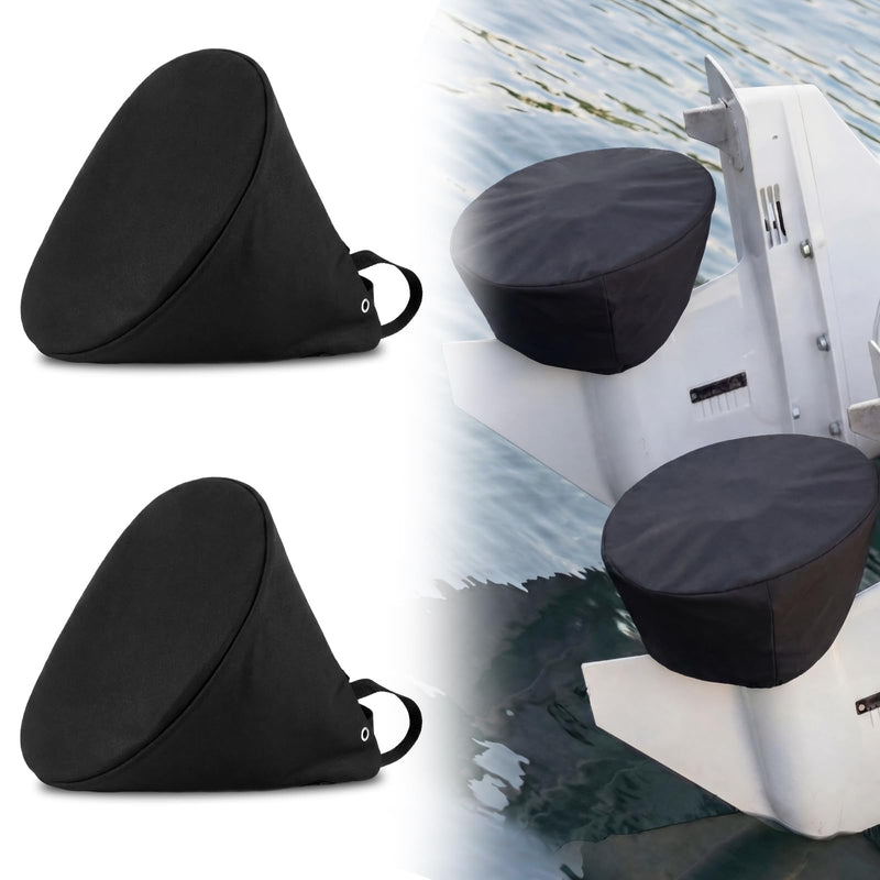 2 Pcs Boat Motor Propeller Cover 15 1/2'' Waterproof Heavy Duty Marine Motor Propeller Protective Bag Fits for 12"-15" OD Fade-Resistant Boat Engine Protector Prop Bags