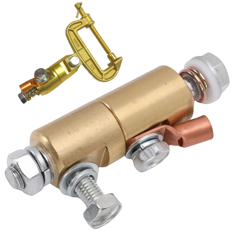 500A Welding Ground Clamp Swivel Adapter, 360 Degree Rotating Device for M10 Hole Clamps, Stability Welder Accessories for MIG MMA ARC