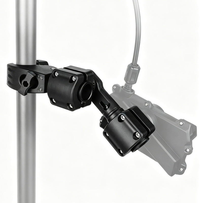 Strg Garmin LVS34 Transducer 0 Degree Pole Mount Compatible with, Zero Degree Transducer Pole Mount with Clamp for Pole & Trolling Motor, Easy Installation - Sturdy and Durable Single Arm