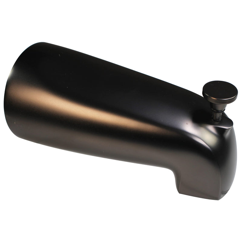 Westbrass A311-12 5-1/2" Reach Brass Wall Mount Tub Spout with Nose Diverter, Oil Rubbed Bronze