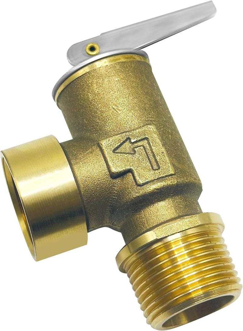 Upgraded 3/4" T&P Pressure Relief Valve with 3/4 NPT Thread for Hot Water Heater- 30 PSI ，Pressure Relief Valve for Boiler Water Heater&Cold Water Systems& Water storage Tanks 3/4"with 30PSI