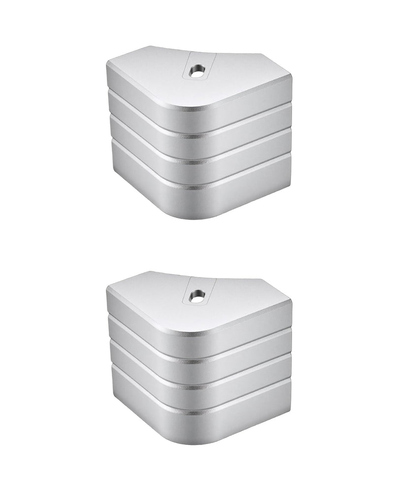Aluminum Deck Corner Cap Casting for Pontoon Boats Heavy Duty Deck Corner Replacement Weather Resistant Suitable for 90 Rounded Corner Two Silver
