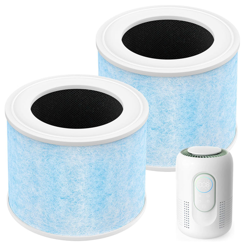 4-in-1 Air Filter Compatible with Momcozy Nursery Air Purifier, 2 Pack