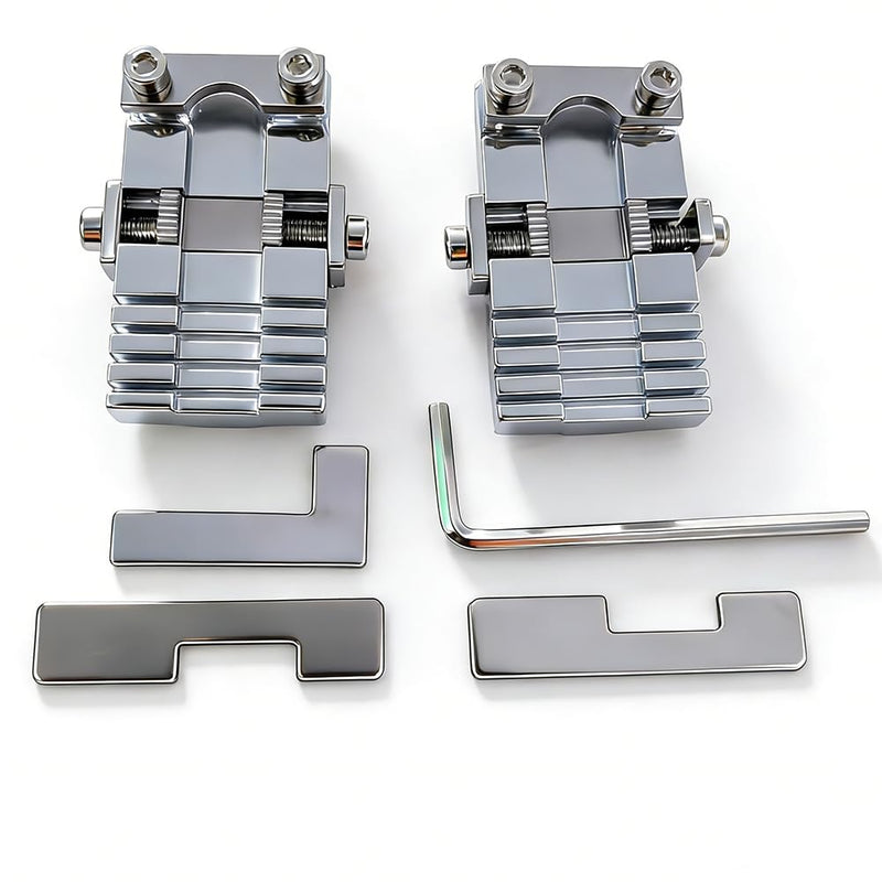 Universal Key Clamping Fixture with Storage Box, Multifunctional Accessories for Key Cutting Machines, Chrome Finish