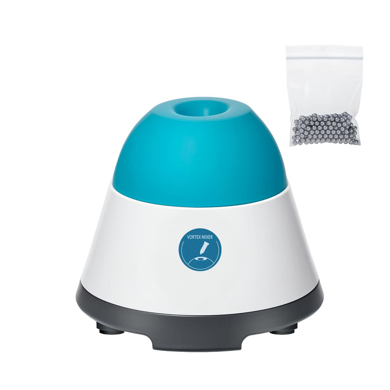 Mini Vortex Mixer, 3500RPM Touch Function Lab Shaker & Paint Mixer | For Acrylic Paint, Nail Polish, Tattoo Ink, Gel Polish, Eyelash Glue & Test Tube, Include 120pcs Stainless Steel Mixing Balls Blue