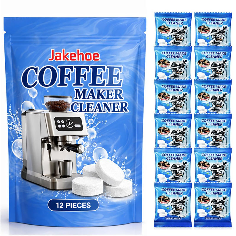 Coffee Machine Cleaner Descaler Tablets (12 Count) for Nespresso, Keurig, Ninja, De’Longhi, Breville – Remove Limescale & Hard Water Buildup, Coffee Maker Descaler Tabs for Espresso & Drip Machines