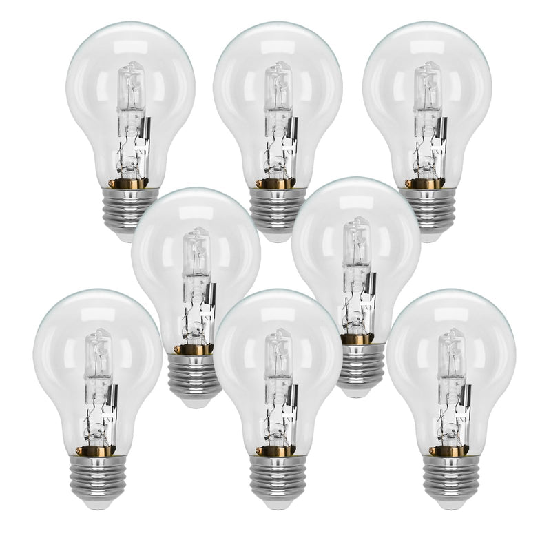 043168787963 78796 Halogen Light Bulbs A19,43 Watt 120V with E26 Thread Base,Replace 60 Watt Incandescent Bulb for Ceiling Lights, Wall Lamps,Table Lamps and Home Lighting Fixtures,White 8 PCS