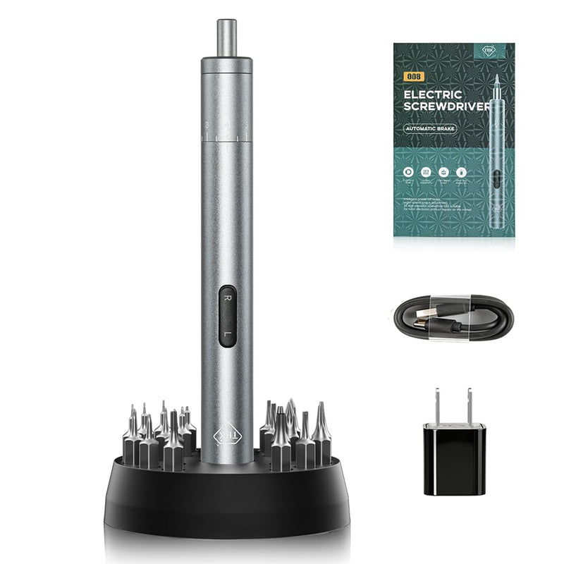 TBK-008 Electric Precision Screwdriver Set | 8-Level Torque Control, 380RPM, 24 Magnetic Bits, USB-C Rechargeable, iPhone iPad MacBook PS5 Nintendo Switch Laptop Repair