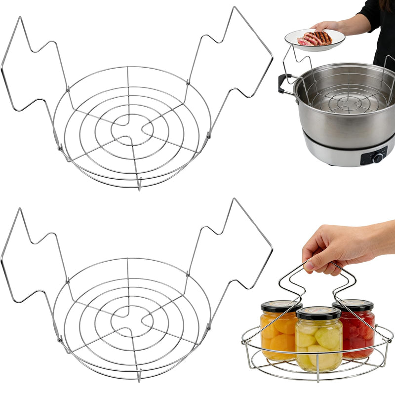 STHF Steam Tray for Reheating Food, Stove Top Steamer & Reheating Pan with Removable Steaming Rack, Multi-Purpose Stainless Steel Steamer Pot for Veggies, Rice, Leftovers - Dishwasher Safe