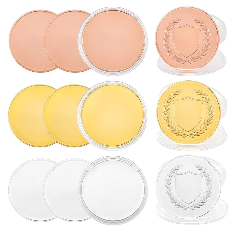 BENECREAT 12Pcs 1.6inch Blank Challenge Coin for Laser Engraving, Engraving Blanks Coins for DIY Crafts Birthday Collections Mixed Color