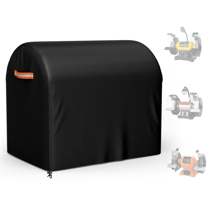 Bench Grinder Cover, Fits Most 8 Inch Bench Grinders, Waterproof Heavy Duty Oxford Grinder Machine Cover, Compatible with DEWALT, WEN, VEVOR, BUCKTOOL, 19"L x 12.5"W x 15"H