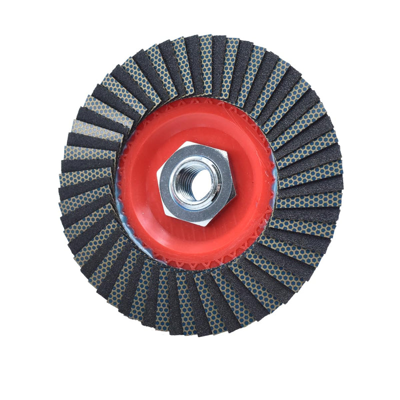 4.5 Inch Hybrid Diamond Flap Disc 200 Grit, 5/8"-11 Threaded Polishing Wheel for Granite Marble Concrete Countertop Stone Edge, for Fine Surface Smoothing and Pre-Polish Refinement