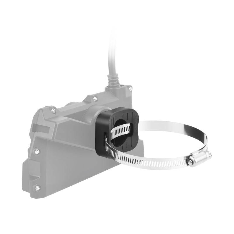 Trolling Motor Mount Compatible with Garmin LiveScope LVS34 | Stainless steel bracket. Fits 110 to 135 mm (4.3 to 5.3 inch) trolling motor shafts. Replaces 010-13228-03