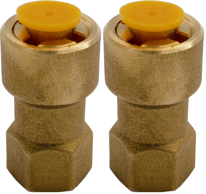 Supplying Demand SB1 1/4 Inch Flare Quick Connect HVAC Brass Coupler Fitting (Pack of 2) 1/4 Inch (Pack of 2) 1/4" SB1 Flare