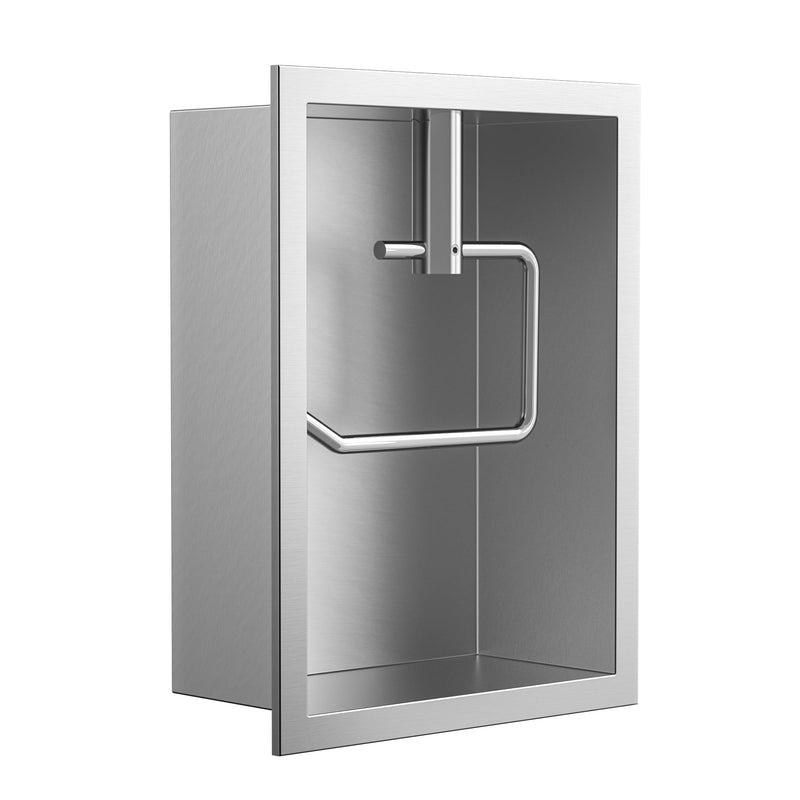 Tile Ready Toilet Paper Holder, in Wall Toilet Paper Niche, Tile in Toilet Roll Holder for Bathroom Remodel (Polished Roll Shaft) Polished Roll Shaft