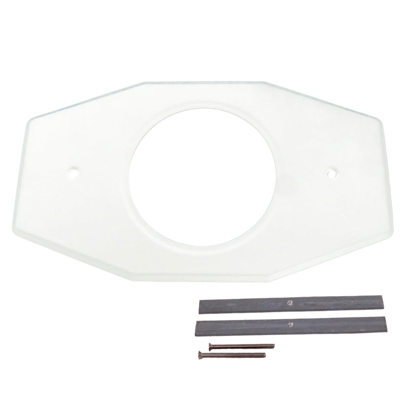 Westbrass A502-50 One-Hole Remodel Cover Plate for Moen and Delta Single Handle Bathtub and Shower Valves, 13" x 7-1/2", Powder Coat White