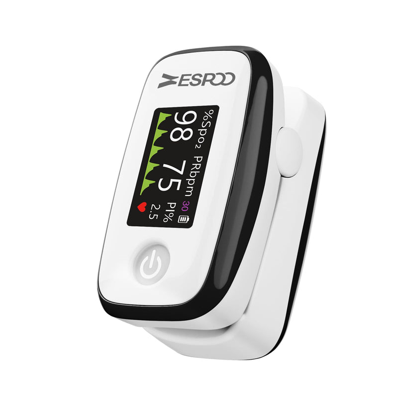 Oxygen Monitor Fingertip, Pulse Oximeter OLED-TFT Display with 20 Memories