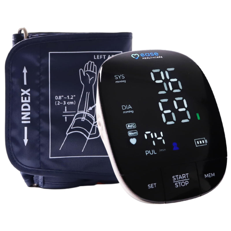 Monitor Digital Upper Arm Cuff - At Home Use Medical Device - Blood Pressure Monitor - Large Display Voice Memory - Sphygmomanometer Medical Equipments - FC-BP130