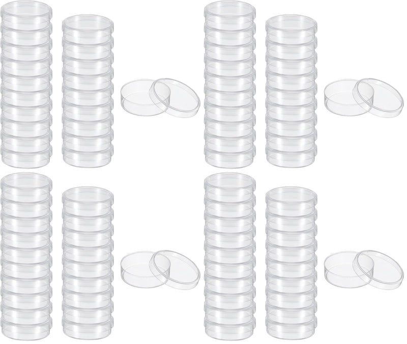 PATIKIL 35mm Plastic Petri Dishes with Lid, 20 Pcs Petri Plates Tissue Culture Plate for Lab Science Experiment, Clear (Pack of 4) 35mm (Pack of 4)