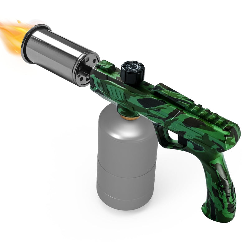 Propane Torch Gun 3272°F/1800℃ Adjustable Flame (Tank Not Included) | Lightweight Safe Handheld Torch for Cooking, Camping, DIY Repairs & Outdoor Use, Propane Tank Not Included