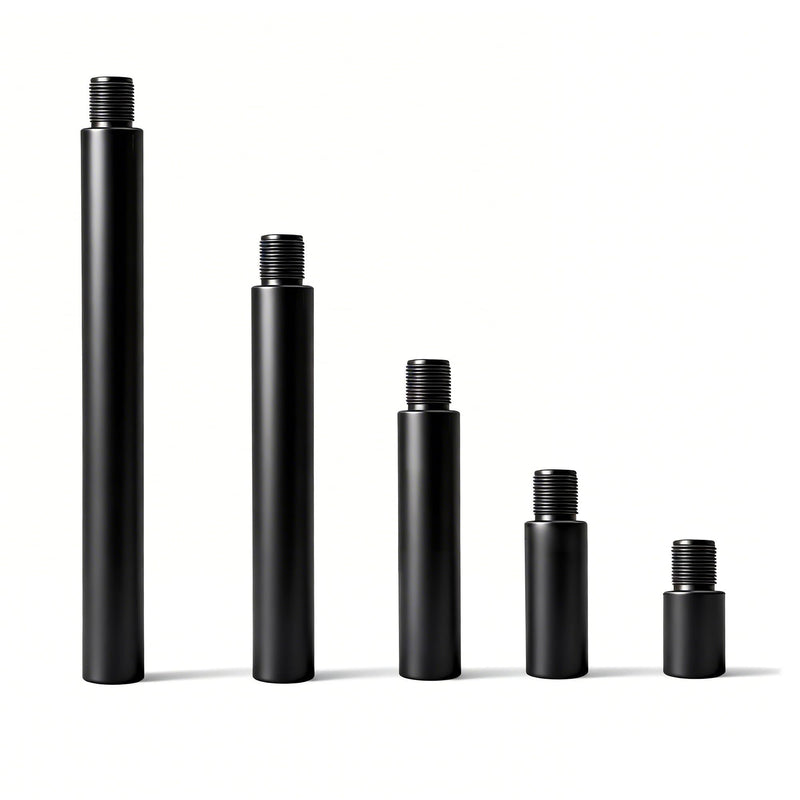 14mm CCW to 14mm CCW Aluminum Connector Tube Set (5-Pack) | CNC Machined 6061-T6 | 0.8″ / 1.6″ / 2.4″ / 3.9″ / 6.3″ Stackable Extension Tubes | M14x1 Left-Hand Thread | Outer Diameter 0.75” (19mm)