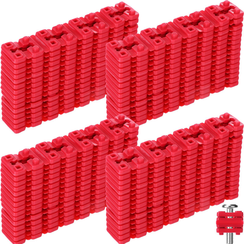 400 Pcs Outlet Spacers Electrical Shims for Switch and Receptacle Alignment, Wall Plate Spacers for Outlet Box Extender, Electrical Box Adjuster Kit (Red) 400 Red