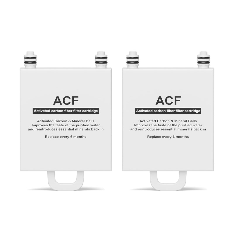 Purewell C01-ACF Alkaline Replacement Post Filter Cartridge for C01 Countertop Reverse Osmosis System (2 Pack)